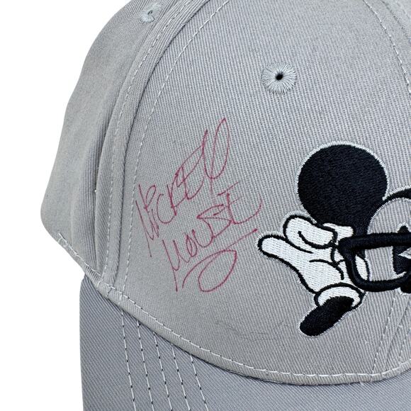 Disney Parks Mickey Mouse Snapback Cap Casual Ombre Gray Black Unisex One Size - Picture 8 of 12